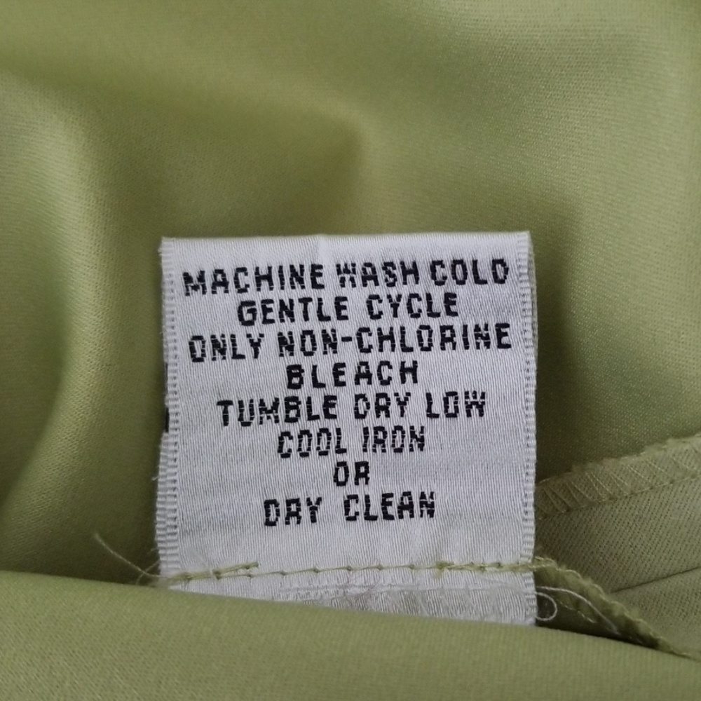 Talbots Petites Womens Chartreuse Blouse Size M - Picture 6 of 8